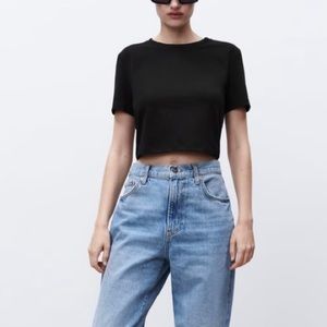 Black Zara Baby tee